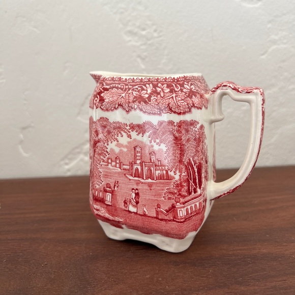 Mason’s Vista Pink Square Creamer vintage ironstone English China transferware - Picture 5 of 10
